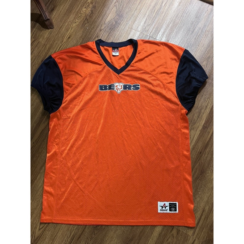 Alleson Football‎ Jersey Youth 4X Orange Blue Bears 100% Polyester